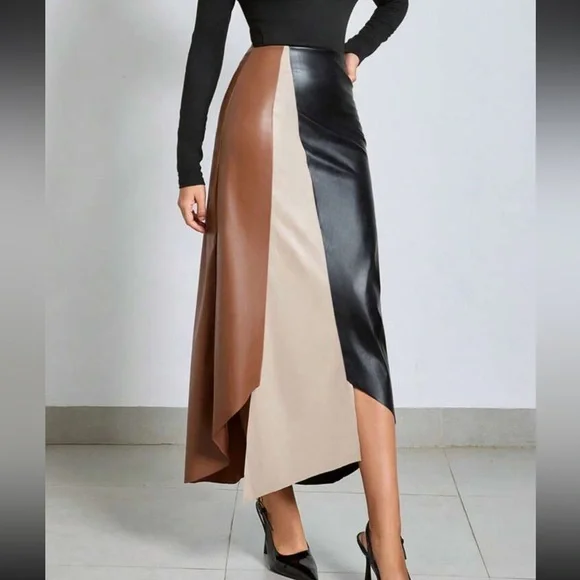 CLARA VERO Frenchy A-Line Skirt with Earthy Tones - Picture 5 of 12